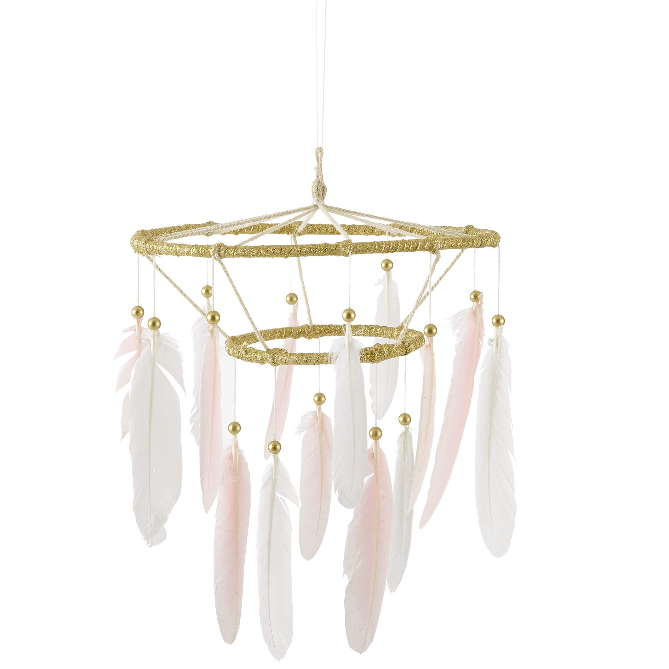 Levtex Baby - Skylar Ceiling Handing - Feathers - Gold, Blush Pink and White - Nursery Accessories | Amazon (US)