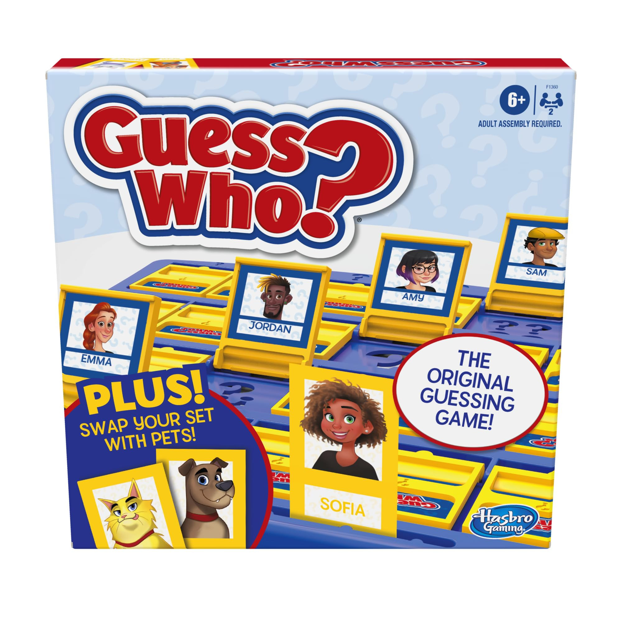 Hasbro Gaming Guess Who? Board Game, with People and Pets Cards, The Original Guessing Game, Kids... | Amazon (US)