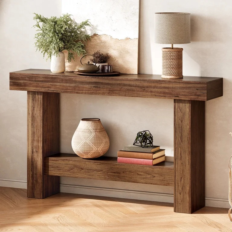 Tarnorci Wooden Console Table,  Behind the Couch, Farmhouse Entryway Table for Hallway, Living Ro... | Walmart (US)