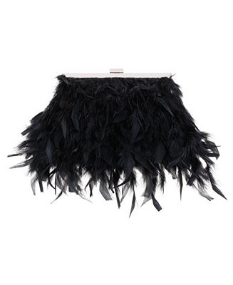 Nina All Over Feather Frame Clutch - Macy's | Macy's
