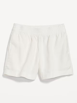 High-Waisted Linen-Blend Pull-On Shorts -- 3.5-inch inseam | Old Navy (US)