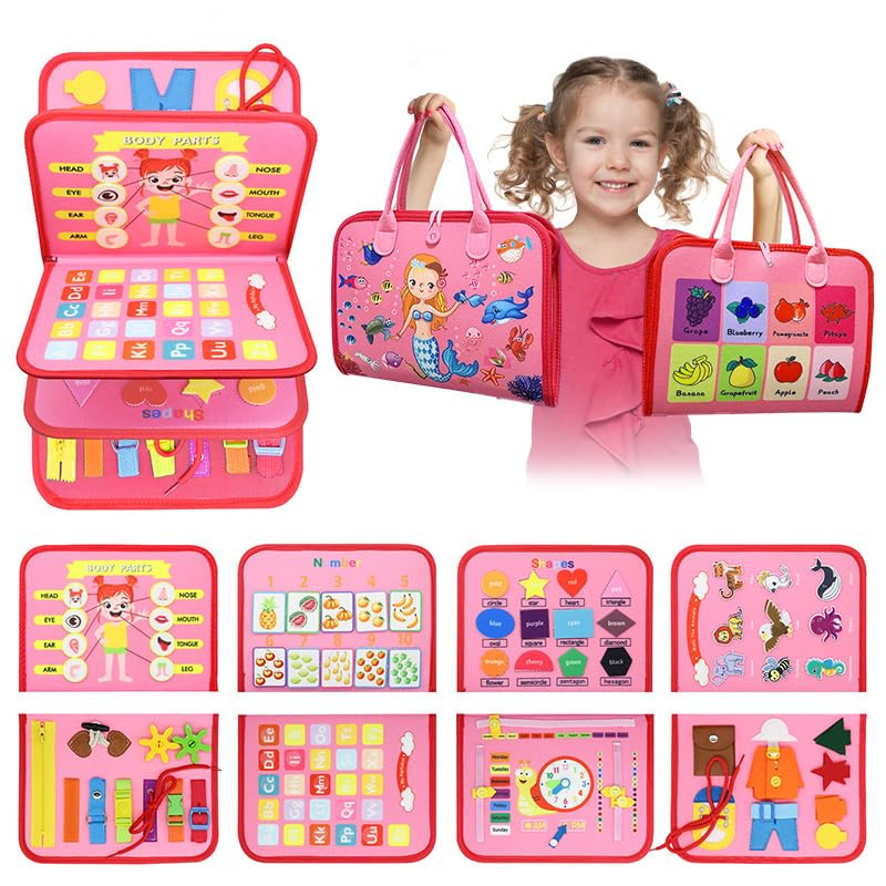 Busy Board for Toddlers, Montessori Sensory Activities Car Airplane Travel Toys, Preschool Educat... | Amazon (UK)