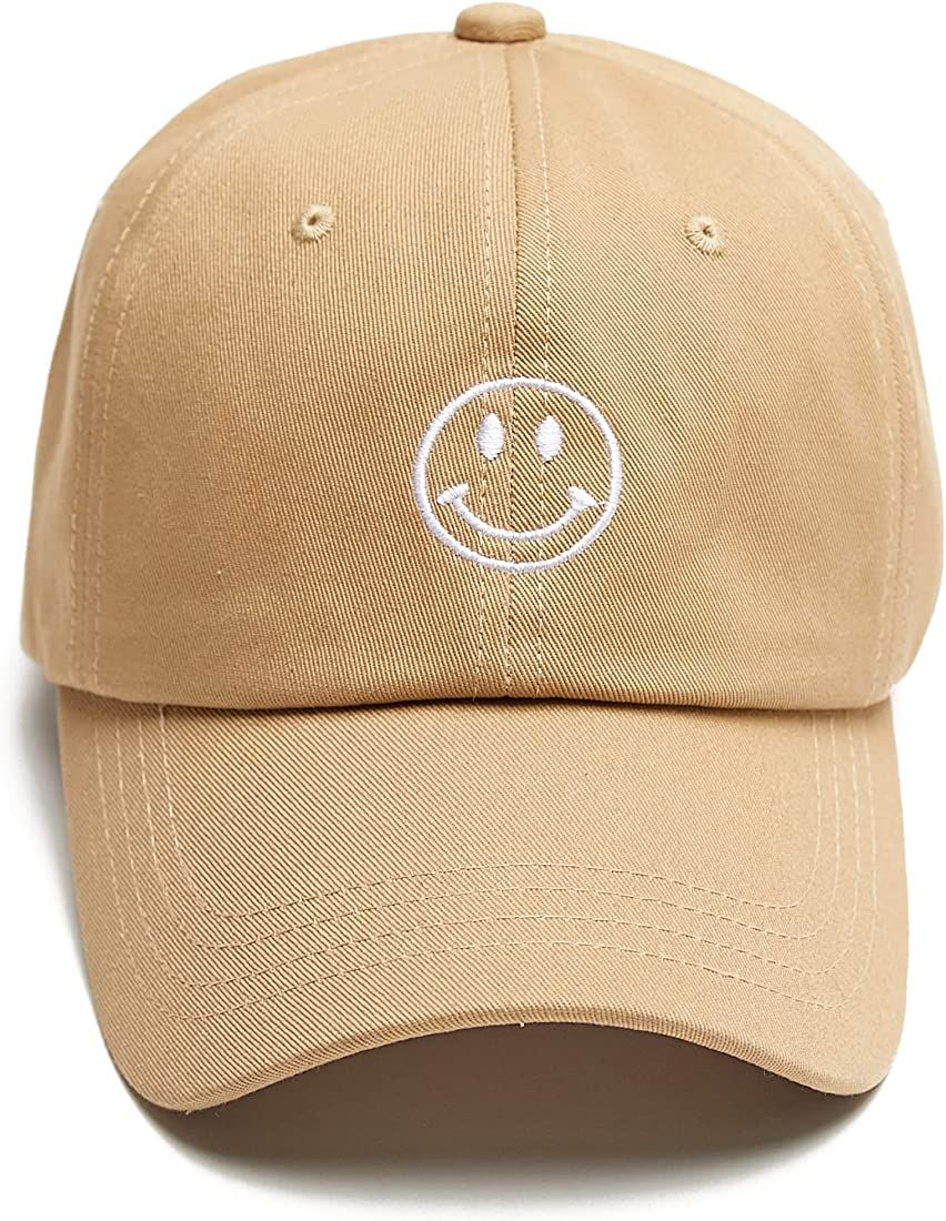 Smile Face Baseball Cap – Fashionable Embroidered Trucker Hat for Women. Trendy, Light Weight Adjust | Amazon (US)