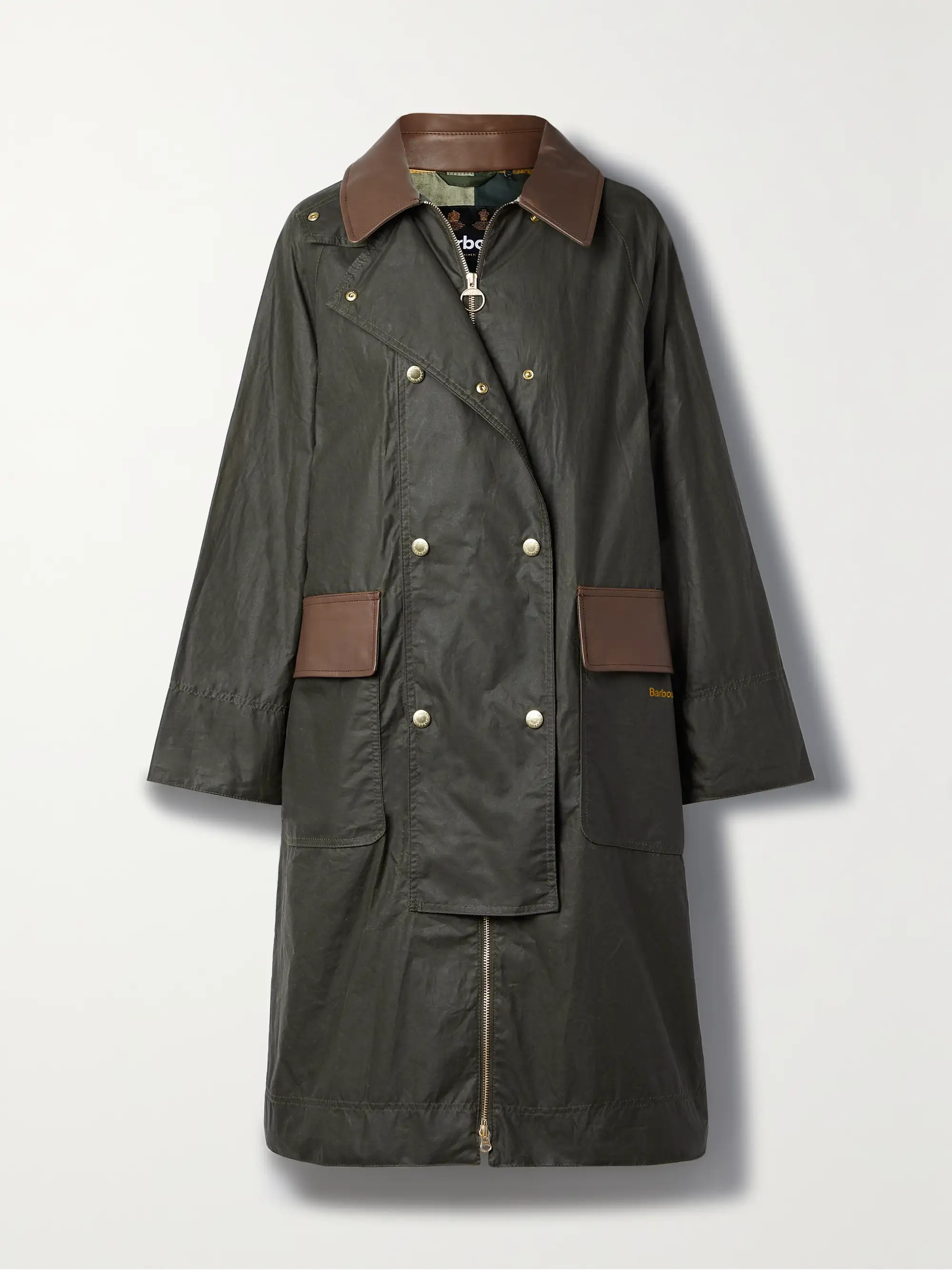 Bearden leather-trimmed waxed-cotton coat | NET-A-PORTER (US)