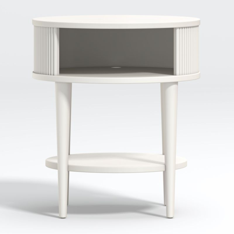 Roselle Round Wood Kids Nightstand | Crate & Kids | Crate & Barrel