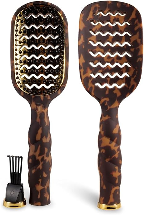 TELETIES - Vented Hair Brush - For Quicker, Smoother Blowouts - Vented Design - Heat-Conductive A... | Amazon (US)