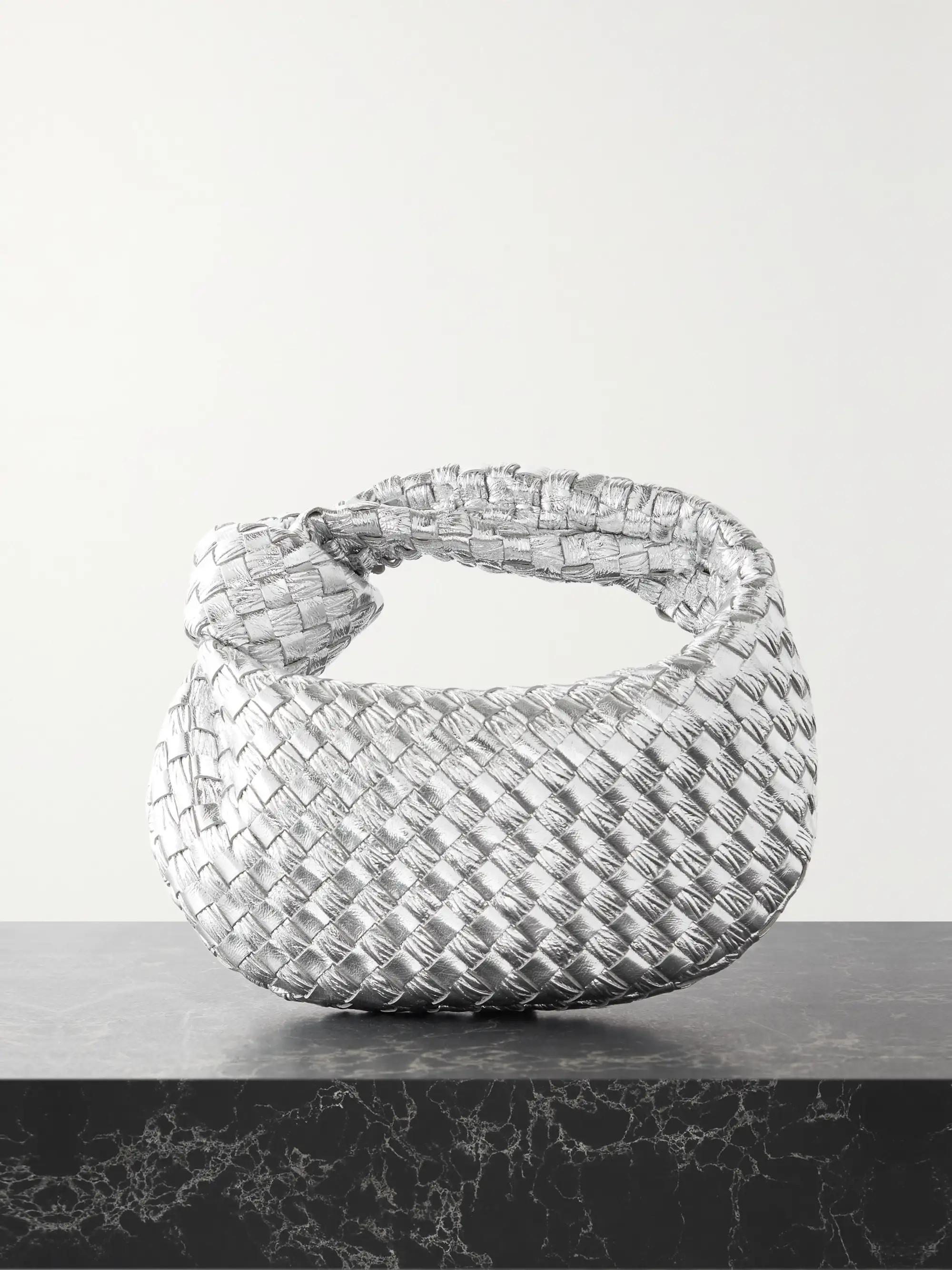 Jodie mini knotted intrecciato metallic leather tote | NET-A-PORTER (UK & EU)