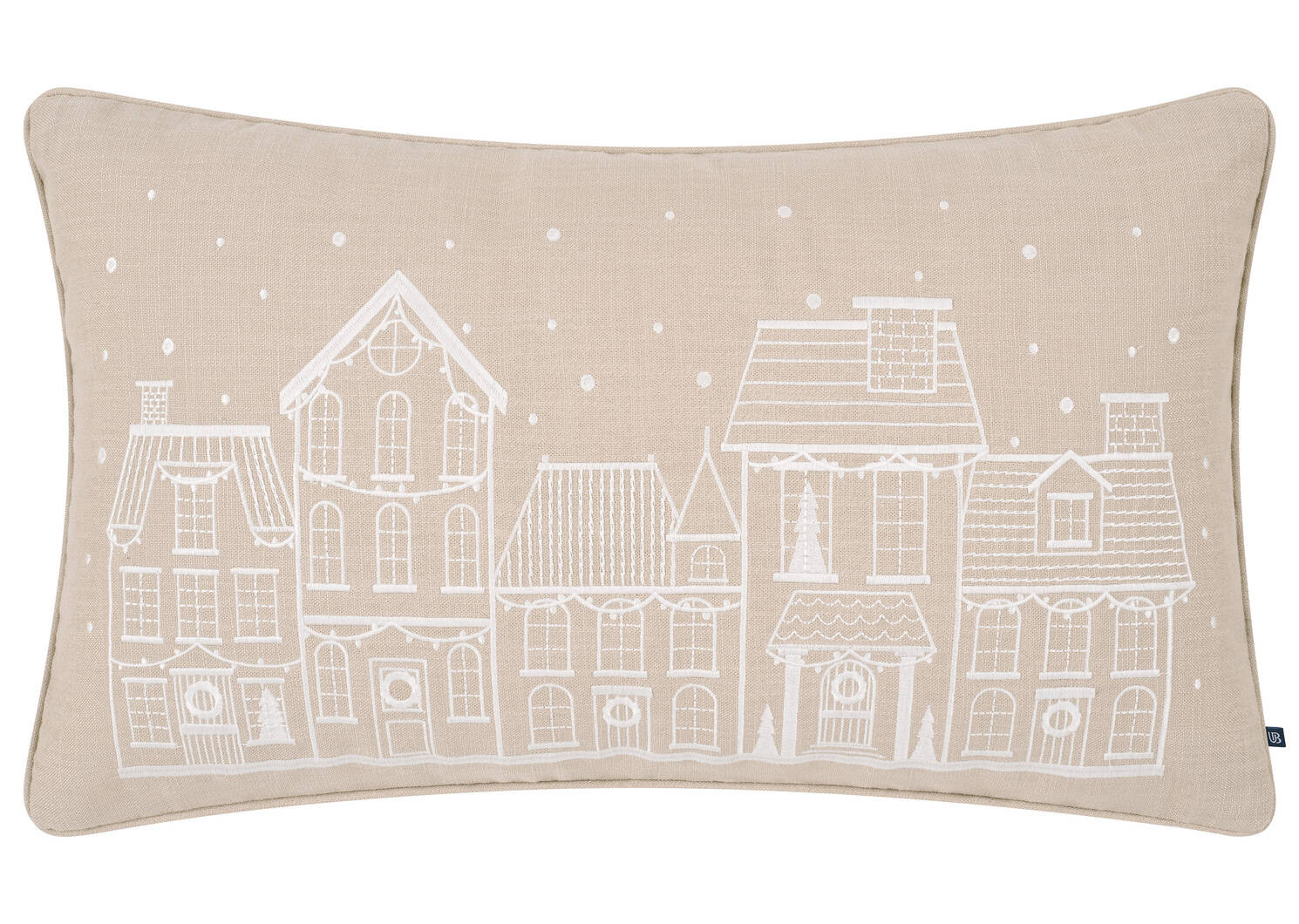 Village Pillow 14x24 Sand/Ivory | Urban Barn