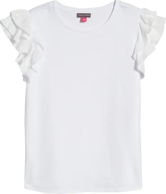 Tiered Ruffle Sleeve Cotton Blend Top | Nordstrom
