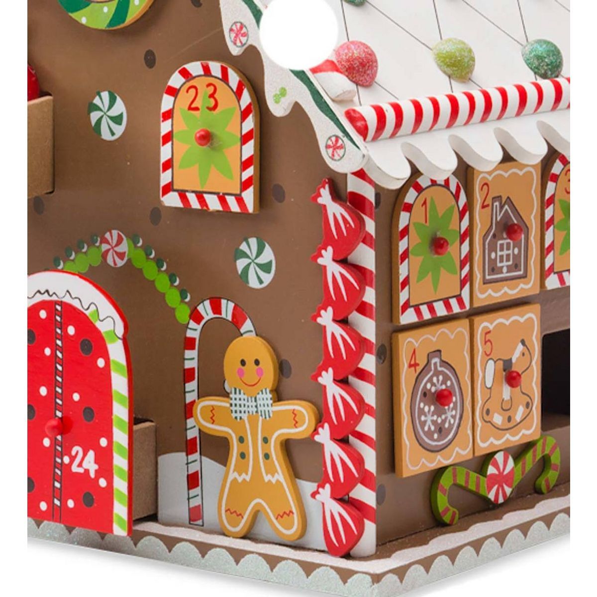 HearthSong Wooden Gingerbread Advent House with 24 Removable Drawers | Target