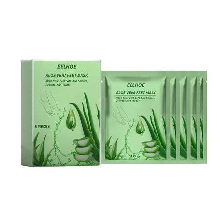 Gunyslmo Under $5 Aloe Veras Feet Mask Foot Mask Feet Peeling Mask Natural Extracts And Botanicals Are Gentle And Safe 5pc | Walmart (US)
