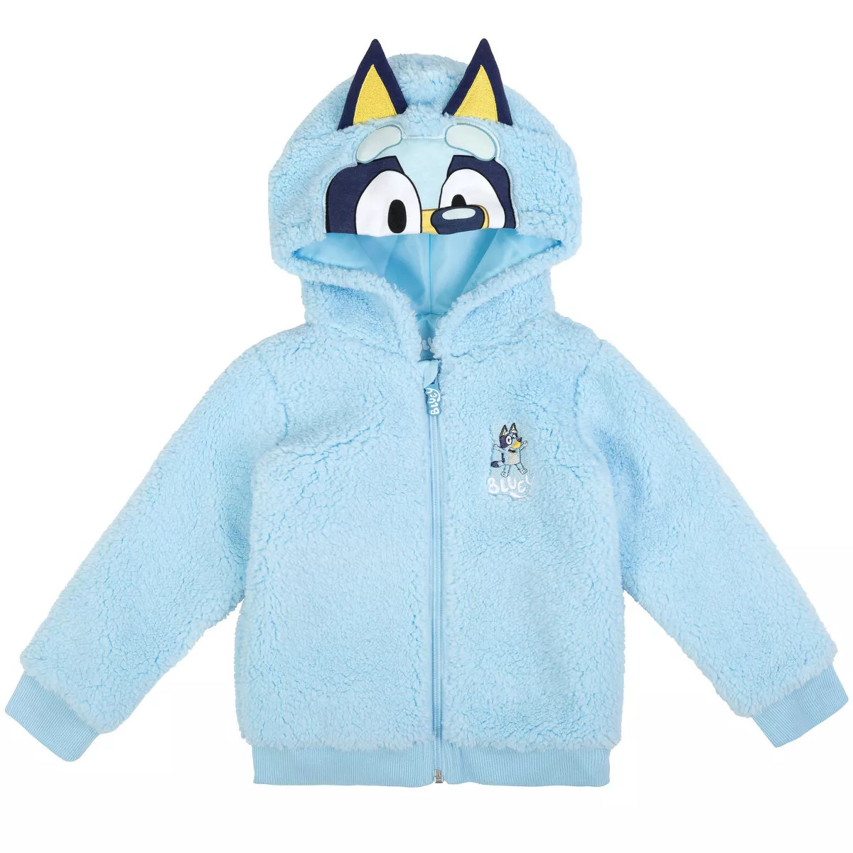 Bluey Bingo Cozy Faux Shearling Zip Up Cosplay Hoodie Toddler to Little Kid | Target