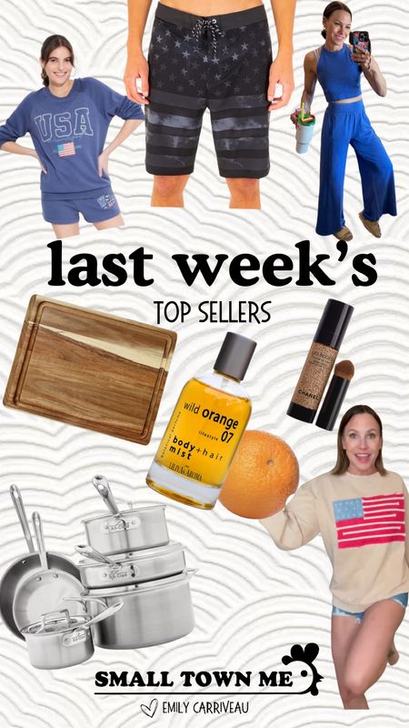 You guys have great taste! These top sellers are some of my favorite purchases this summer. Ty e free people American flag sweater and blue matching set are so fun! The bamboo cutting boards and sur la table pan set are perfect for our cabin kitchen. This Chanel make up give you the perfect shimmer for summer. 

#LTKFamily #LTKGiftGuide #LTKSeasonal