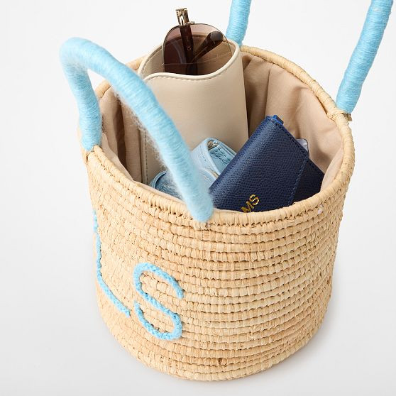 Hand Embroidered Raffia Handbag | Mark and Graham