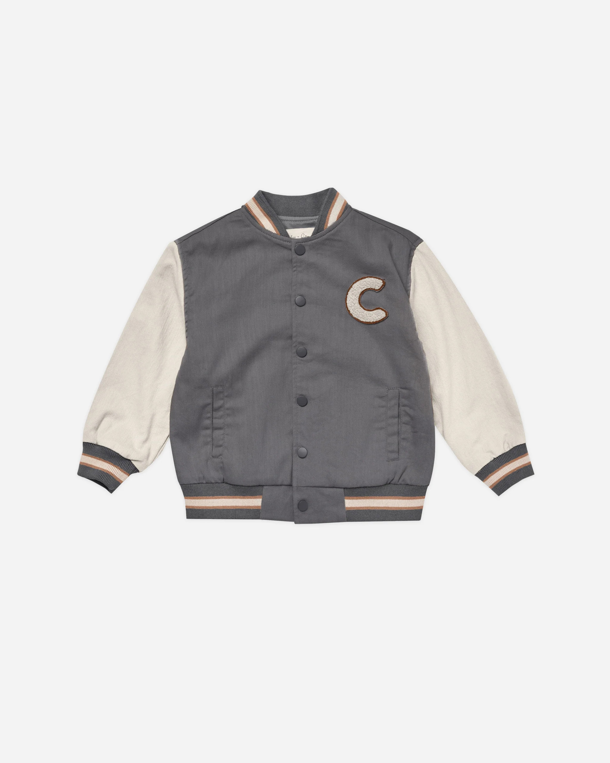 Varsity Jacket || Slate | Rylee + Cru