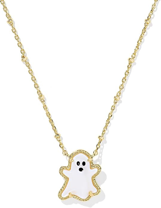Kendra Scott Ghost Short Pendant Necklace, 14K Gold-Plated Brass, Fashion Jewelry for Women, Whit... | Amazon (US)