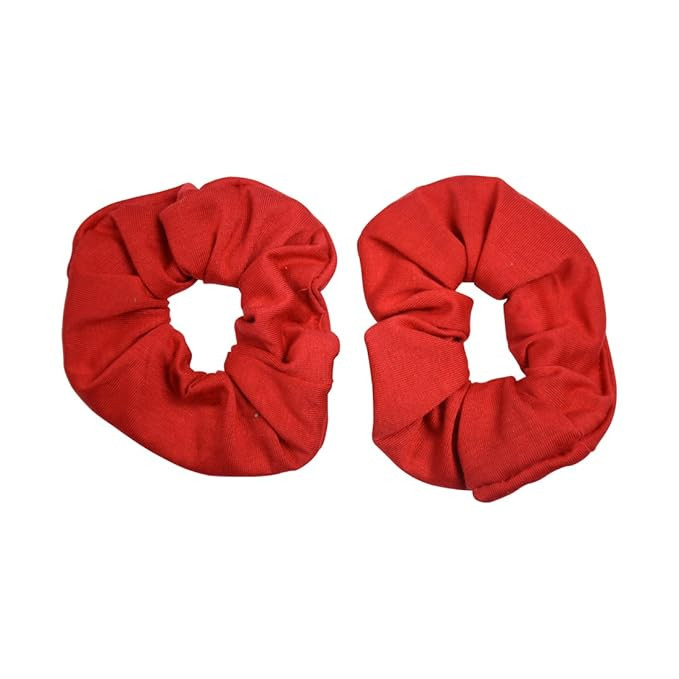 Set of 2 Large Solid Scrunchies - Red | Amazon (US)