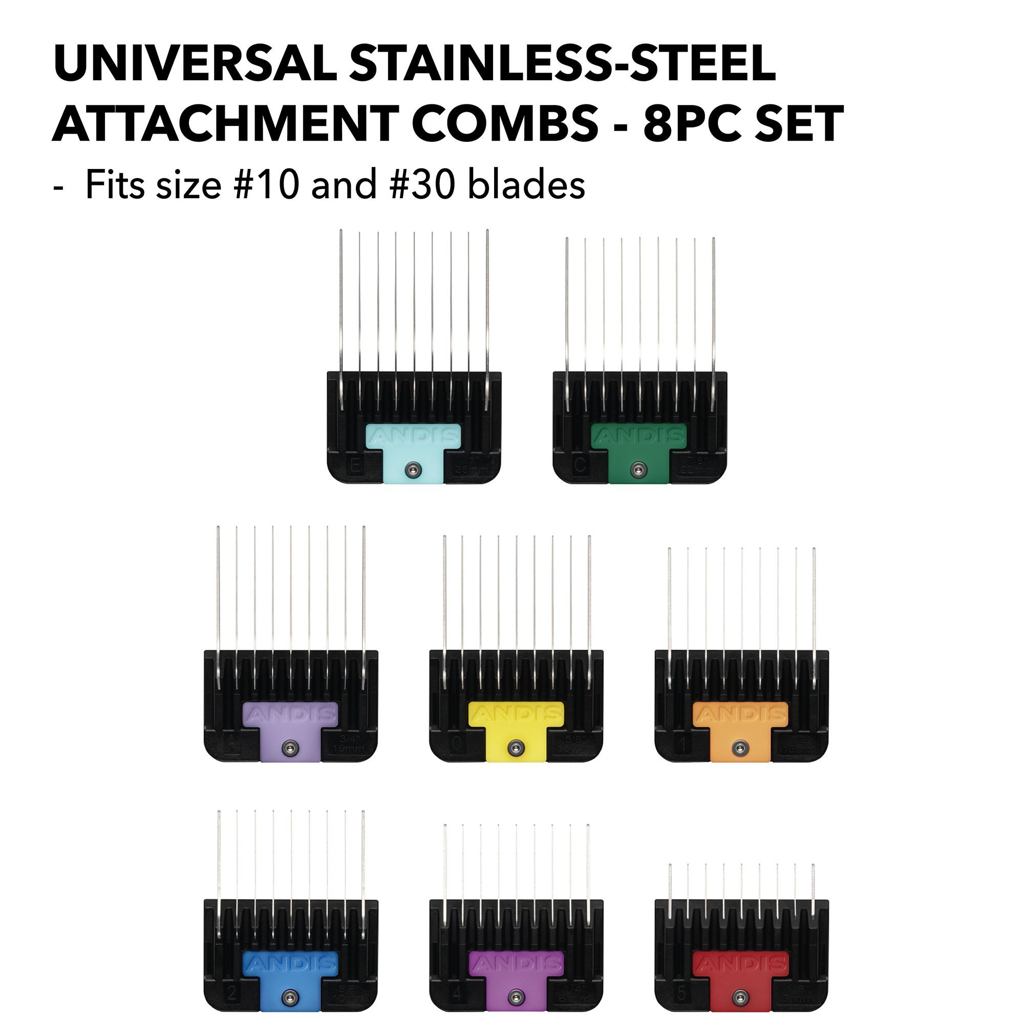 Andis Stainless Steel Comb Set | PetSmart