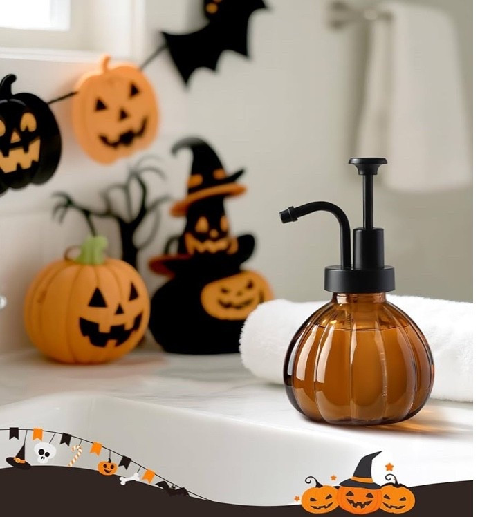 Halloween Soap Dispenser 🎃 #halloween #happyhalloween #soapdispenser #halloweensoapdispenser #halloweendecor #panchitascorner 