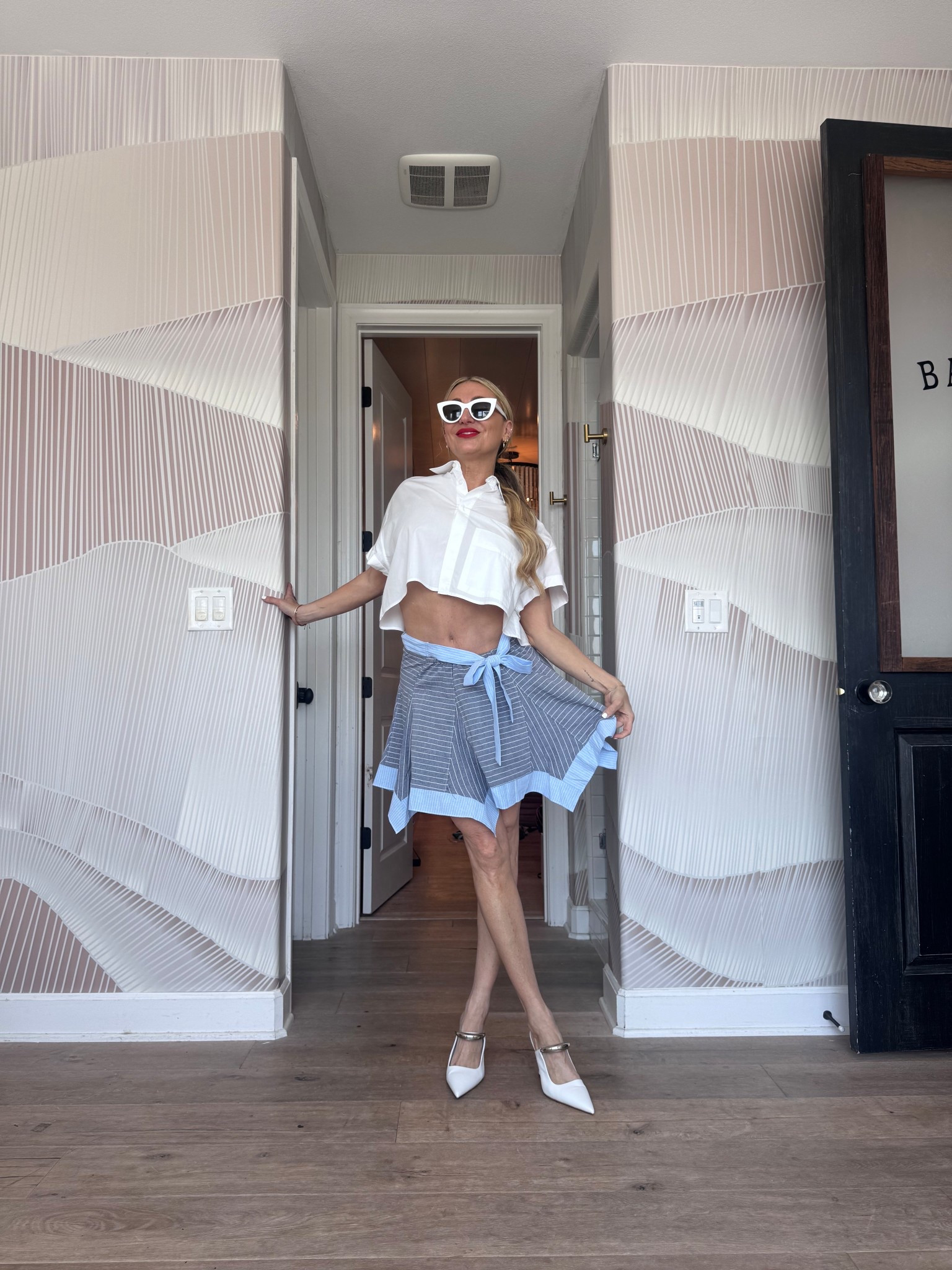 Heels size 8, “skirt” is actually a top from Benaar LA! 

#LTKFindsUnder100 #LTKStyleTip #LTKWorkwear