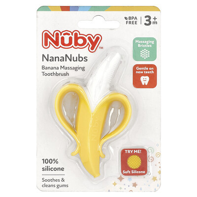 Nuby, NanaNubs Banana Massaging Toothbrush, 3+ Months, 1 Brush | iHerb