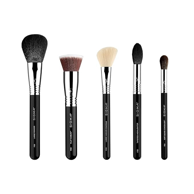 Sigma Beauty Makeup Brush Set – Set of 5 Classic Makeup Brushes for Full Face, Professional Mak... | Amazon (US)