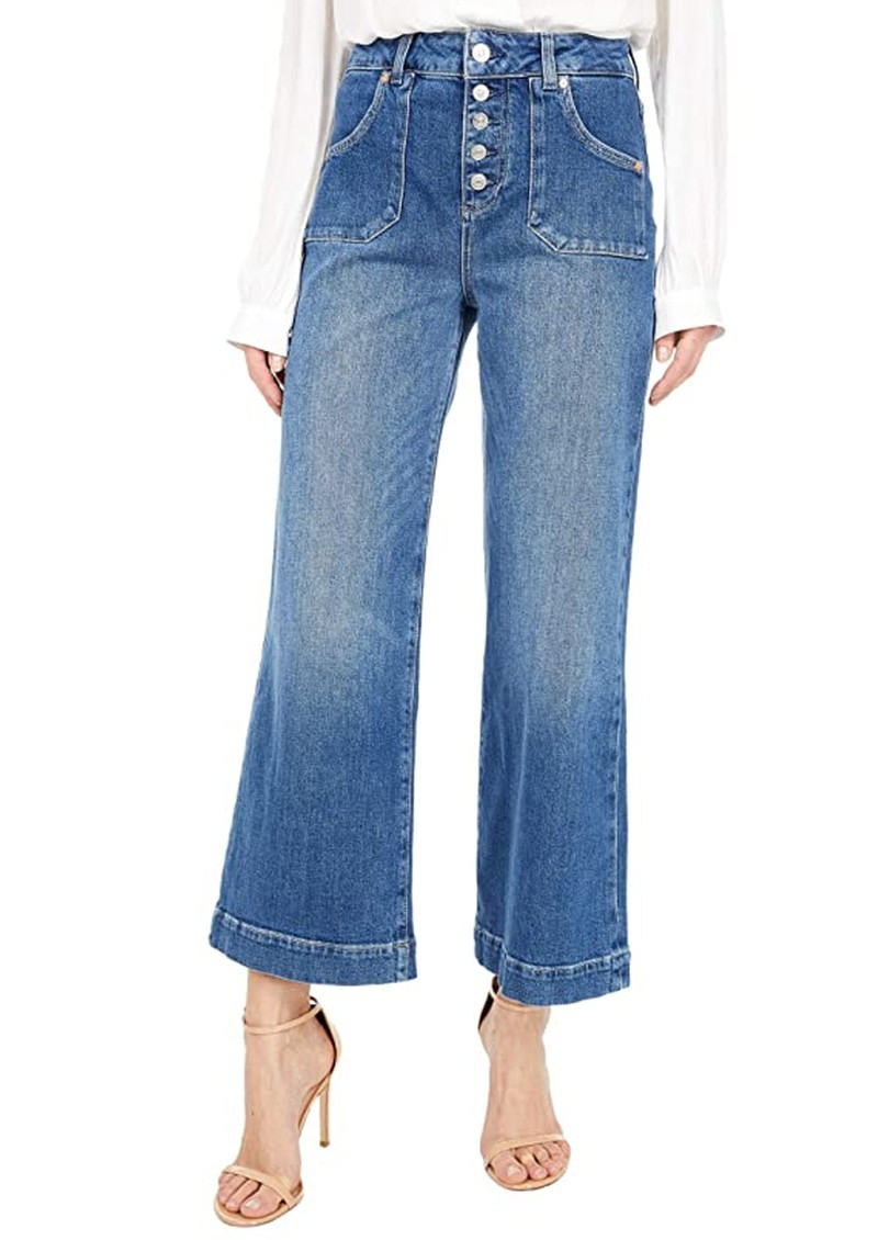 Anessa High Rise Cropped Wide Leg Exposed Button Front Jeans - Mirella | The Dressing Room Retail
