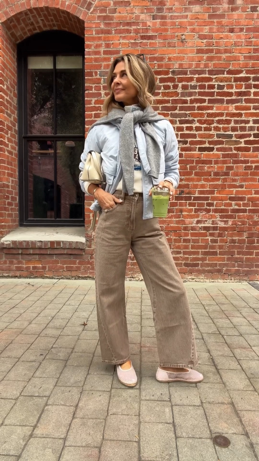 Jeans are back in stock! TTS I’m 5’6”
-lightweight jacket sz 4
-soft graphic sweater shirt XS 
-Quince cashmere sz S
@lululemon @Pistola Denim

#LTKootd #LTKOver40 #LTKTravel