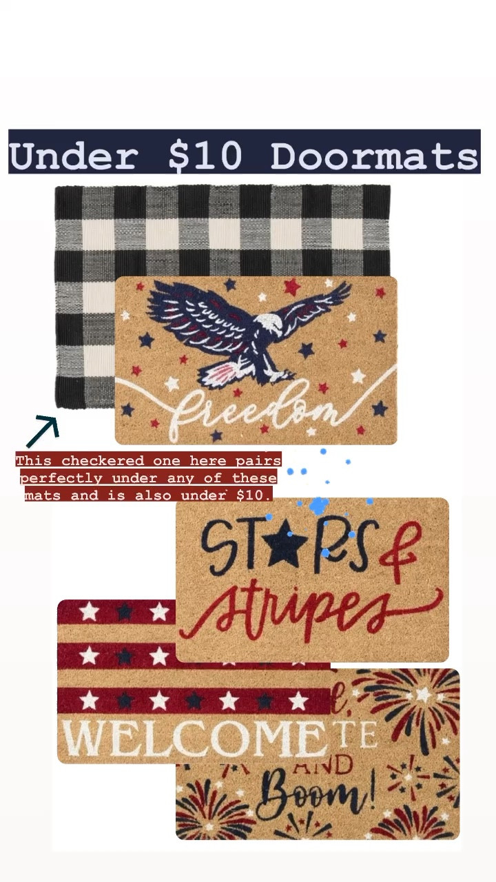 Doormats under $10 — and the perfect size checkered rug to pair with them is also under $10!

#LTKHome #LTKSaleAlert #LTKSeasonal