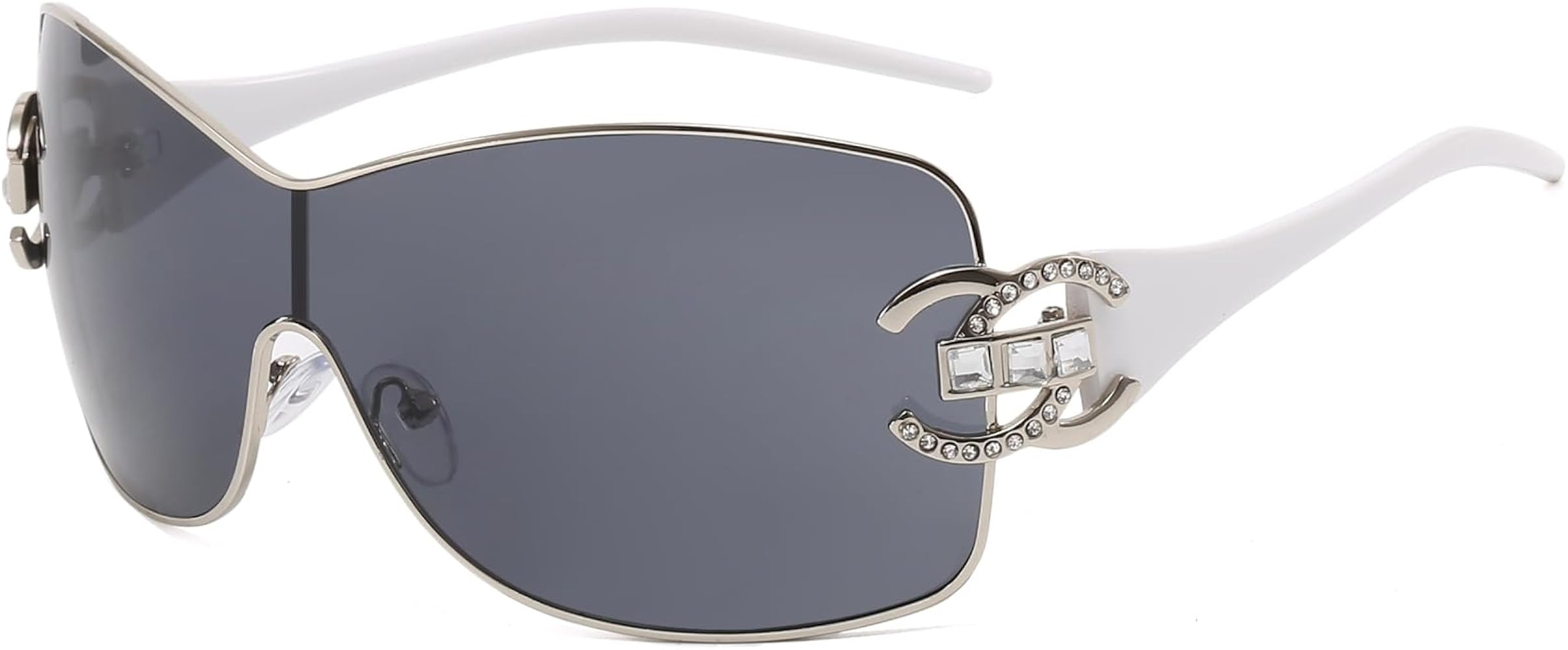 Bsreyeop Wrap Around Y2K Sunglasses for Women Men Fashion Large Frame One-piece Shades Trendy Shi... | Amazon (US)