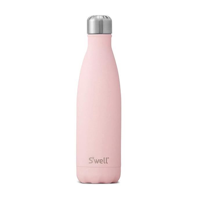 S'well Vacuum Insulated Stainless Steel Water Bottle, 17 oz, Pink Topaz | Amazon (US)