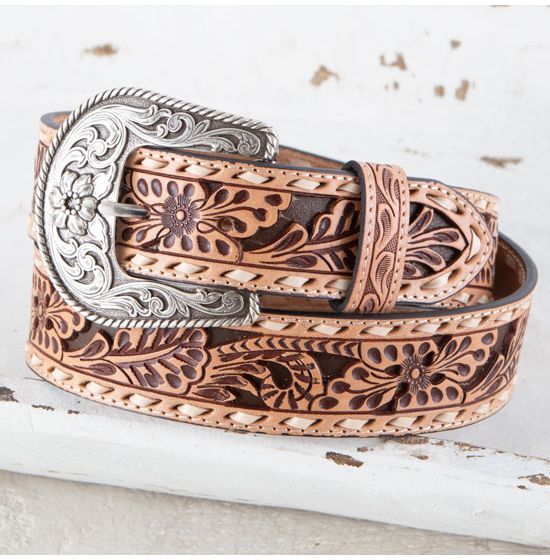 Brown Floral Tooled Belt | Rod's Western Palace/ Country Grace