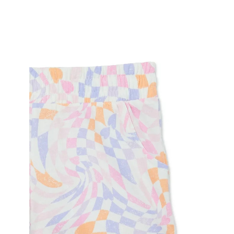 Wonder Nation Girls Print Jersey Dolphin Shorts, 2-Pack, Sizes XS-2XL & Plus - Walmart.com | Walmart (US)