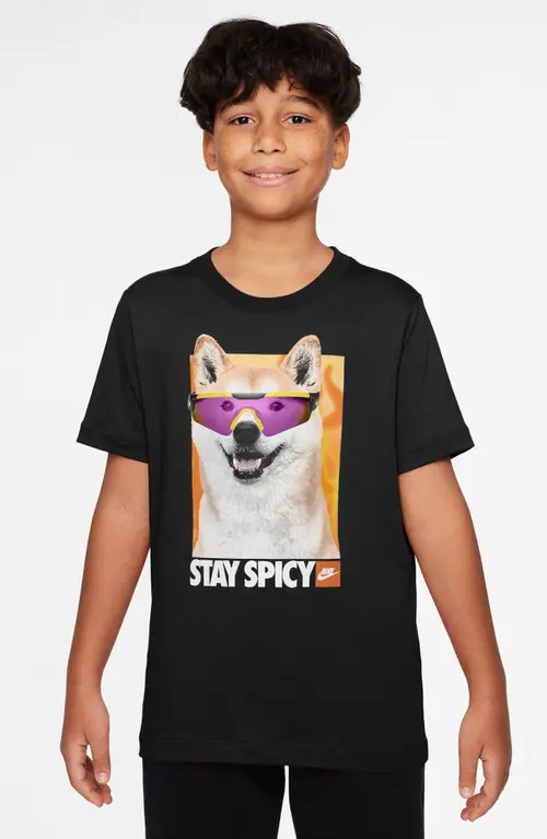 Nike Kids' Shiba Graphic T-Shirt in Black at Nordstrom | Nordstrom