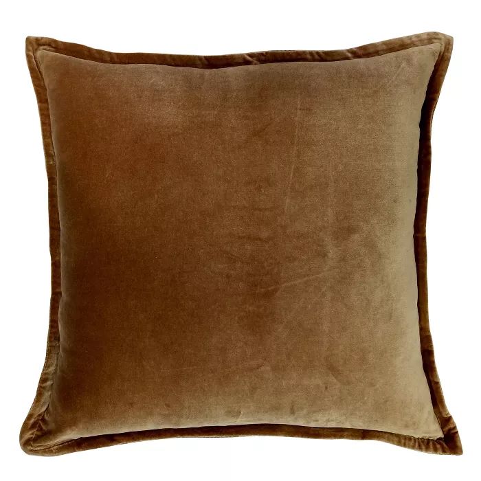Oversized Square Velvet Reversed to Herringbone Pillow - Threshold™ | Target
