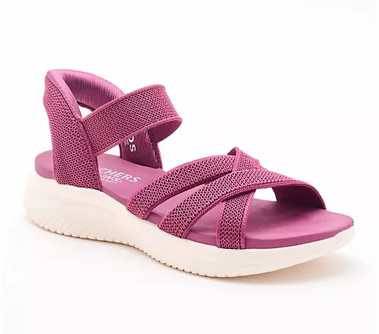 Make Your Selection: Skechers Slip-ins Ultra Flex 3.0 Vegan Washable Sandals | QVC