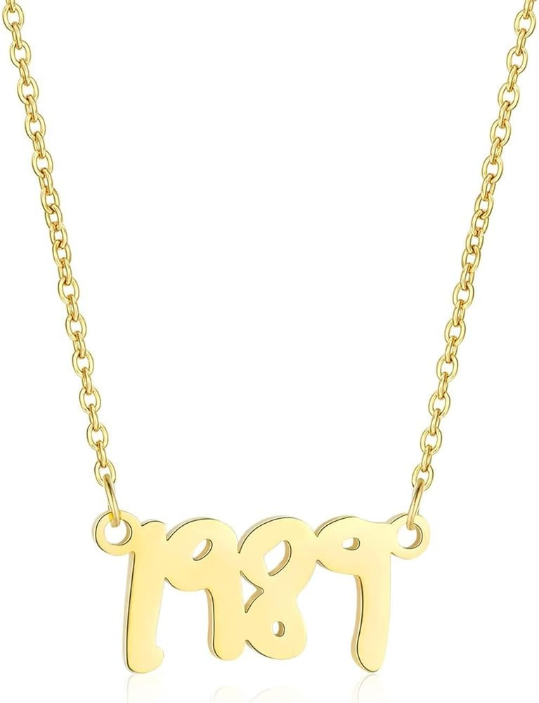 1989 Necklace Gold Lover All too well FEARLESS REP Singer Signature Necklaces for Women, TS Music... | Amazon (US)