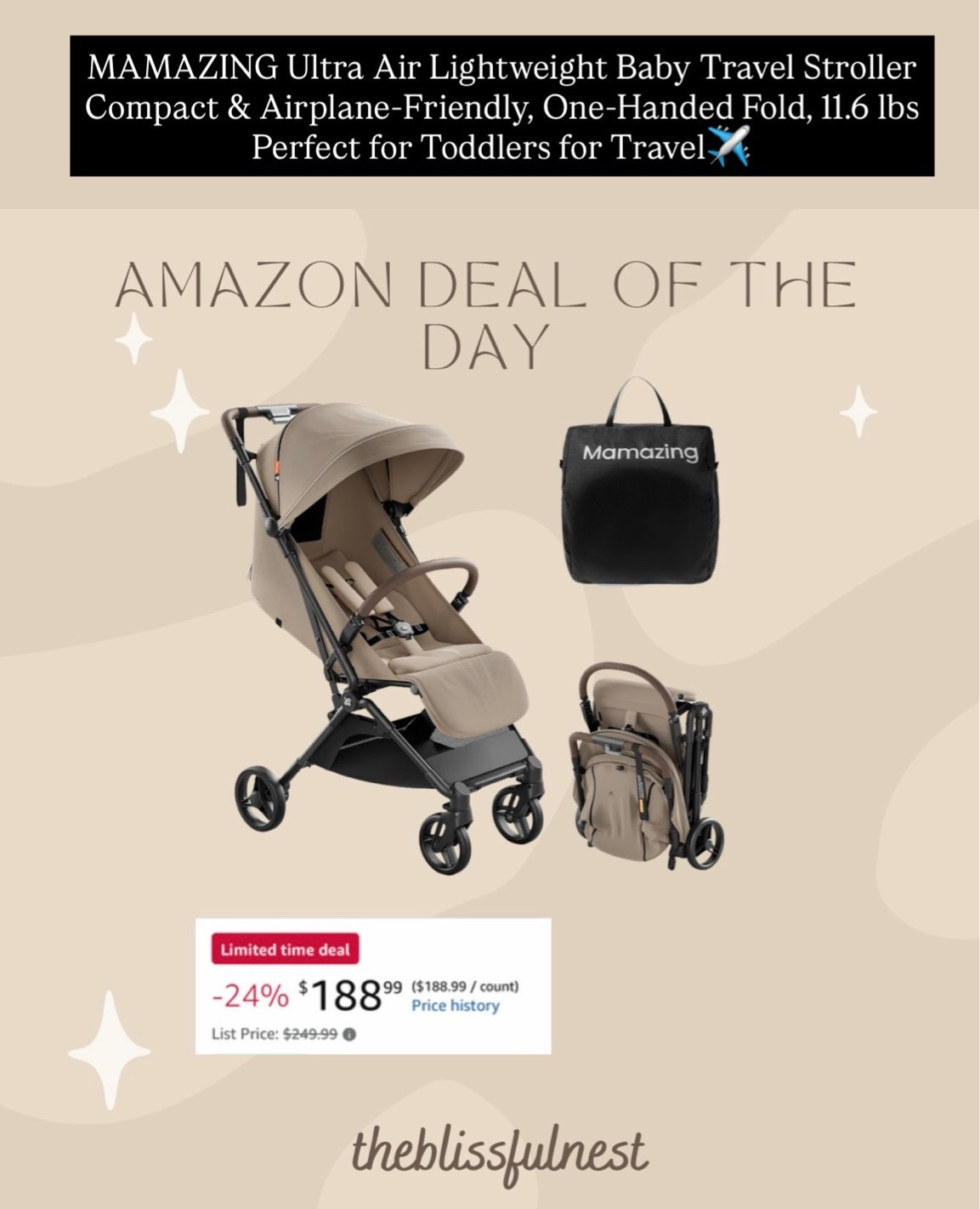 Amazon Deal of the Day!!

Baby, baby must haves, baby stroller, travel stroller, travel must haves, baby travel finds, carry on stroller, light stroller, lightweight stroller

#LTKTravel #LTKBaby #LTKKids