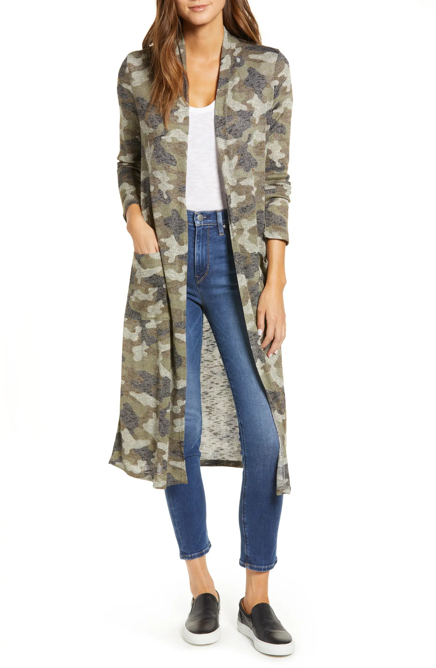 Ribbed Knit Long Cardigan | Nordstrom