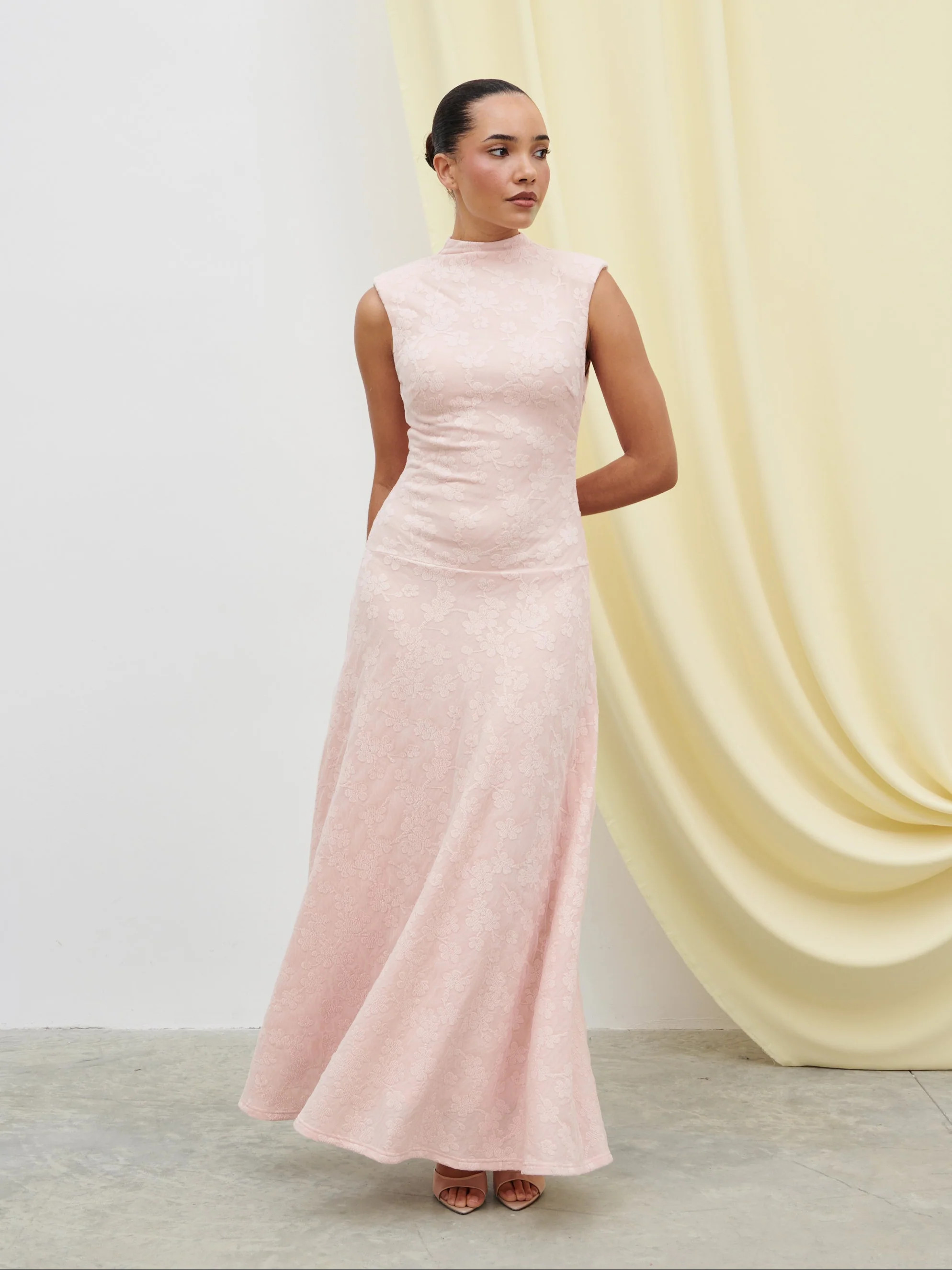 Tyra Drop Hem Floral Maxi Dress | Pretty Lavish (UK)