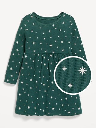 Fit &amp; Flare Thermal-Knit Dress for Toddler Girls | Old Navy (US)