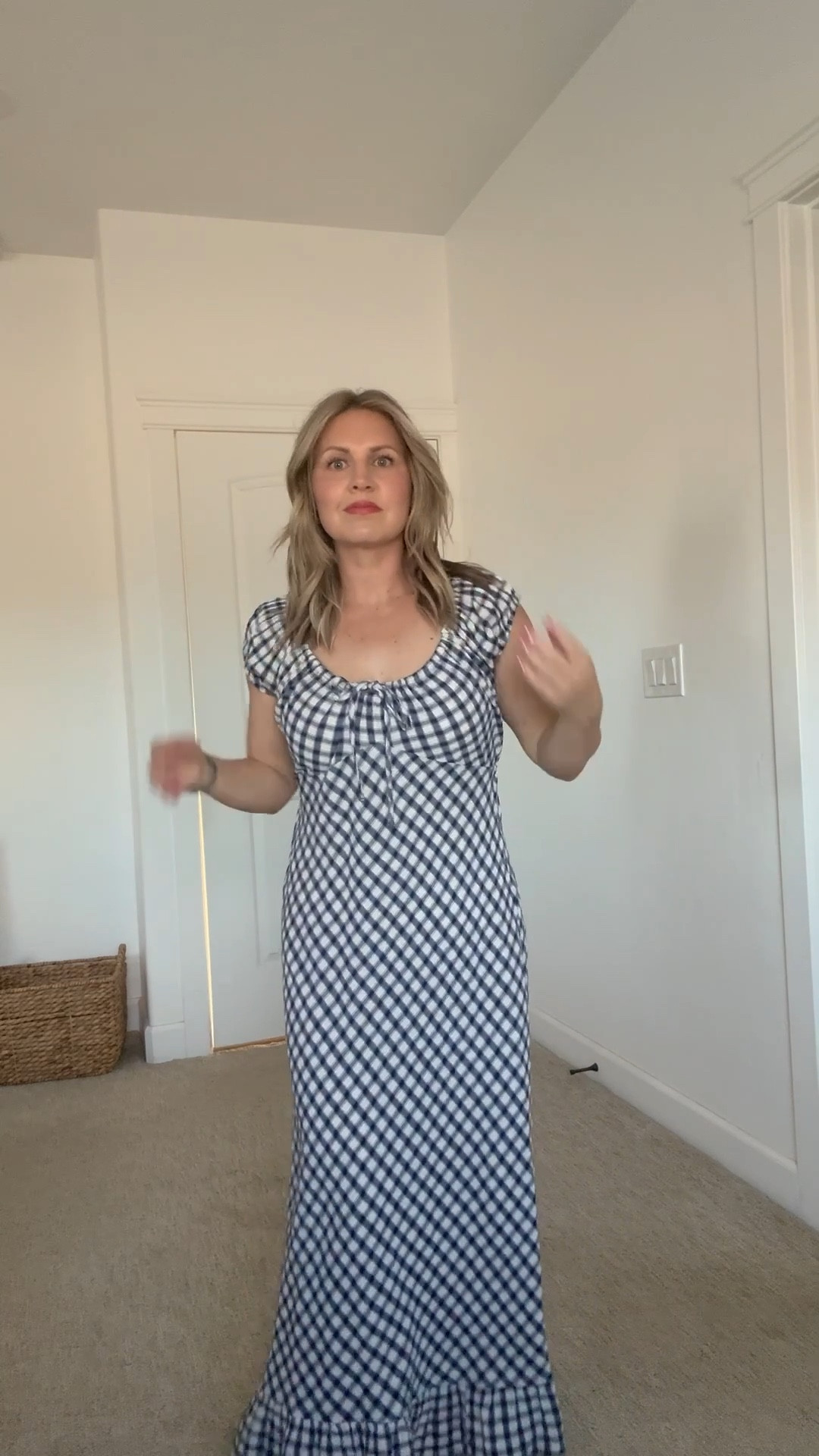 Target has the cutest spring dresses right now! Wear a size small  