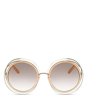 Chloe Carlina Oversized Round Sunglasses, 58mm | Bloomingdale's (US)