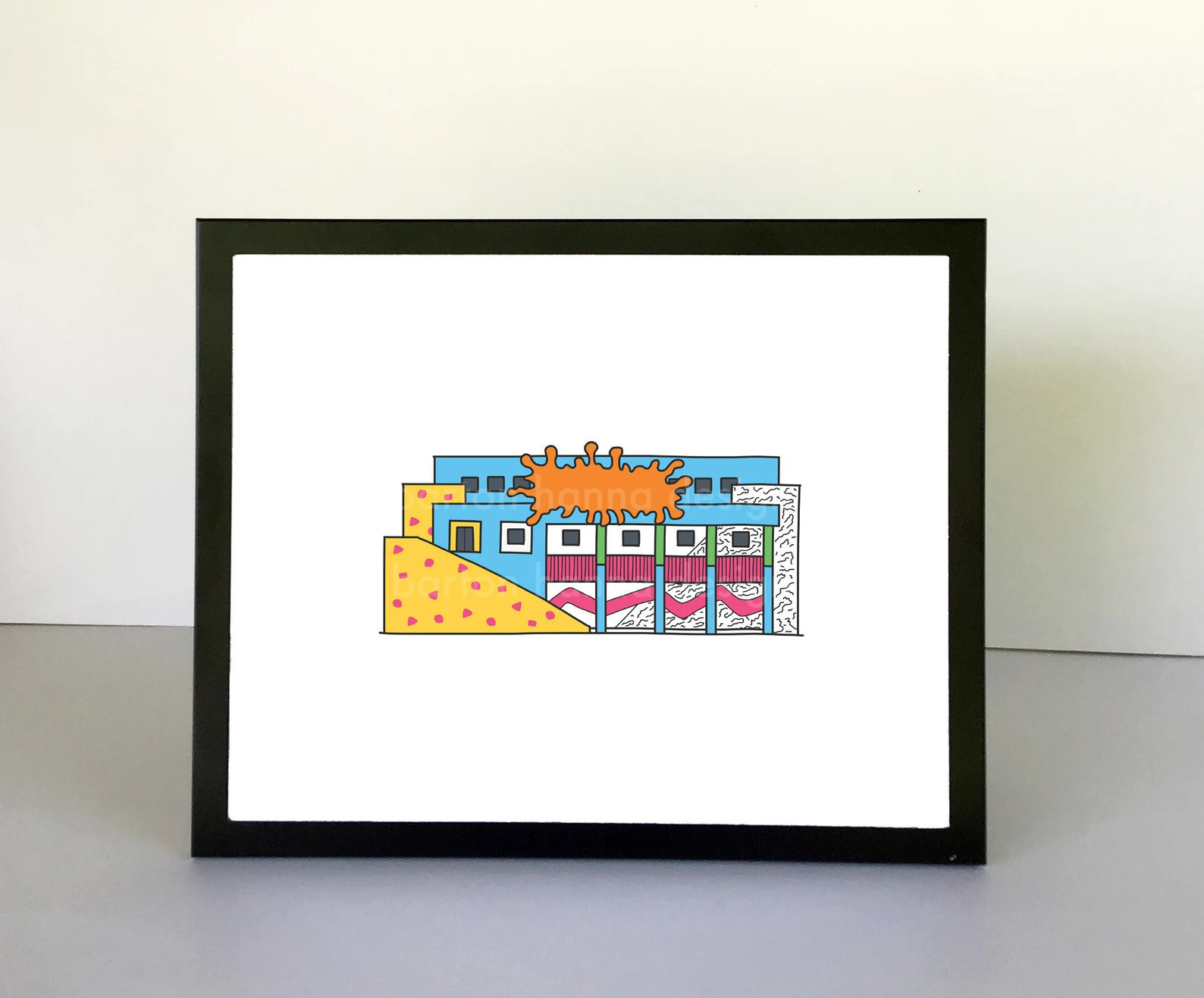 90's Nickelodeon Studios Inspired Illustration Print unframed - Etsy | Etsy (US)