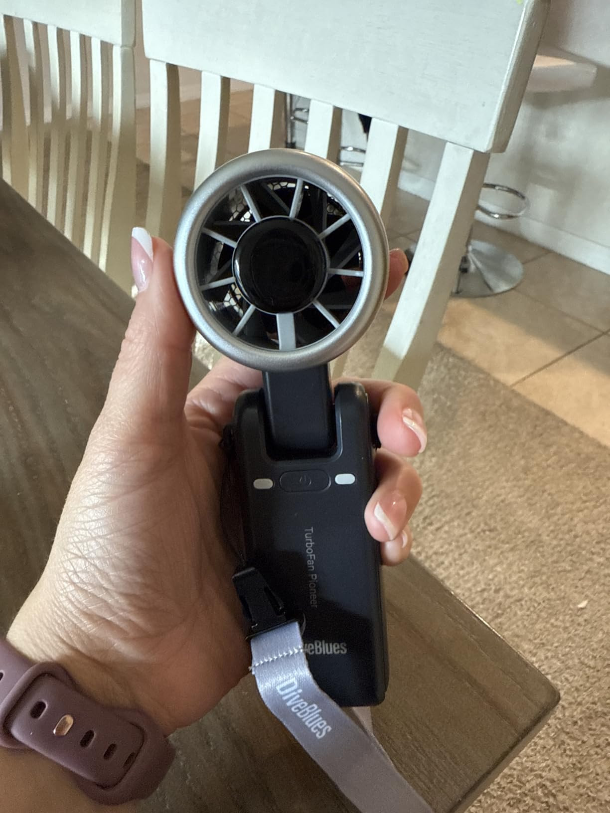 Diveblues Portable Handheld Turbo Fan, 5 Gear Wind, Battery Operated, Up to 12 Working Hours, 3 I... | Amazon (US)