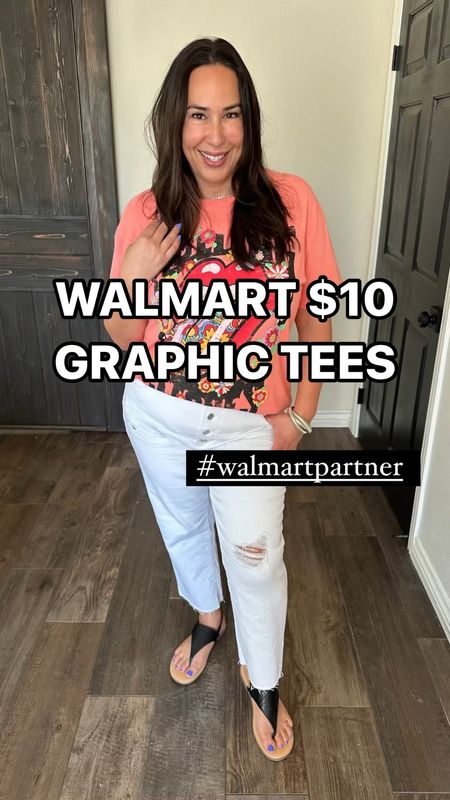 #walmartpartner I can't believe these graphic tees are only $10 on @Walmart ! I love a good t-shirt that you can style several ways. Today I have them paired with white jeans, denim shorts, and biker shorts. Which is your favorite? #walmartfashion @walmartfashion

#LTKStyleTip #LTKFindsUnder50 #LTKSeasonal