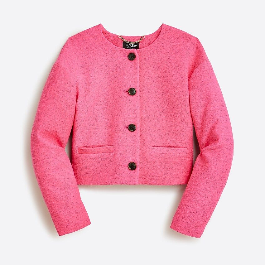 Collection lady bomber jacket in cotton bouclé | J.Crew US