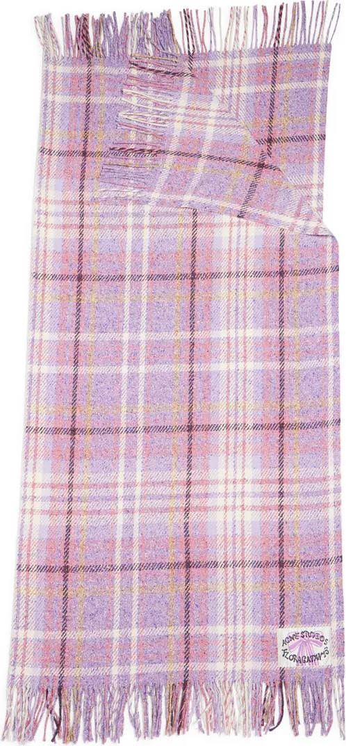 Acne Studios Fringed Plaid Scarf | Nordstrom | Nordstrom