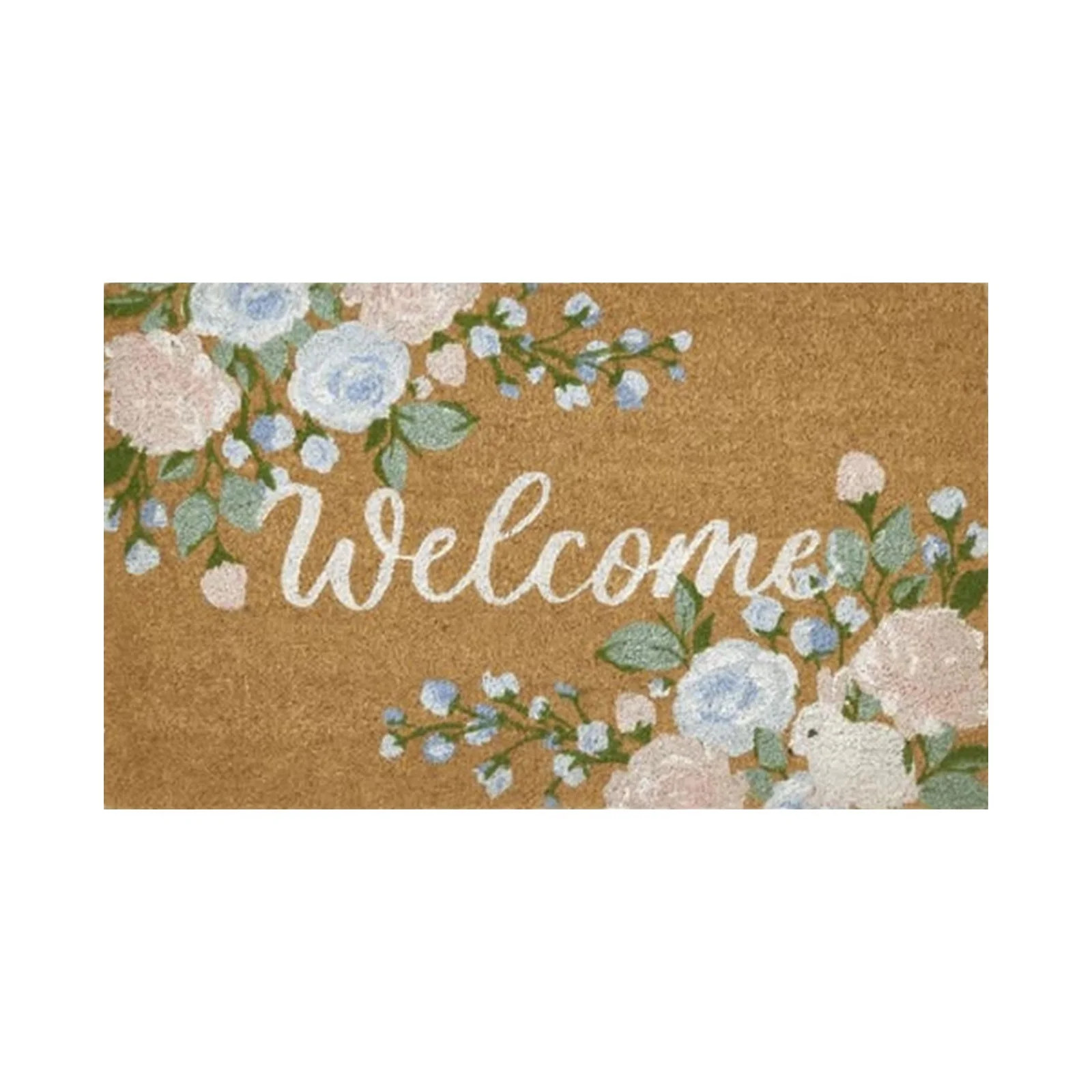 Bunny And Outdoor Coir Doormat, Natural Coconut Fiber Mat with Spring Easter Design, 30"X18" Welc... | Walmart (US)