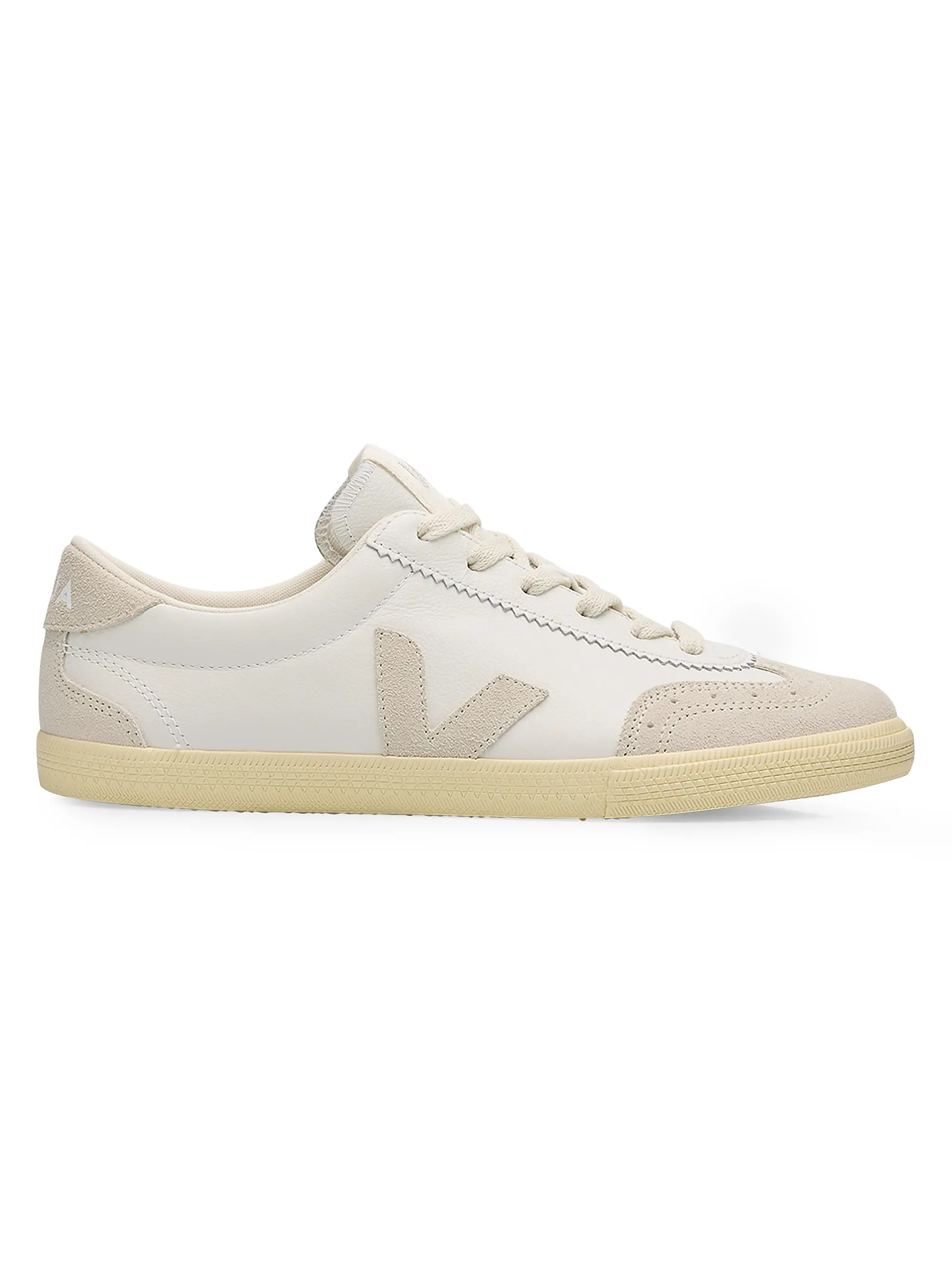 Volley Two-Tone Leather Low-Top Court Sneakers | Saks Fifth Avenue